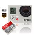 CAMESCOPE GoPro HERO 3 Silver + SANDISK Micro SD 16 Go
