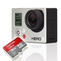 CAMÉRA MINIATURE GoPro HERO 3 White + SANDISK Micro SD 16 Go