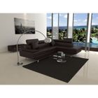 CANAPE - SOFA - BANQUETTE Canapé P.U fixe d'angle droit marron