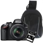 APPAREIL PHOTO RÉFLEX NIKON D3200 18-55 mm + Sac à dos + Carte SD 4 Go