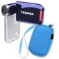 CAMESCOPE TOSHIBA Camileo P20 Bleu + Etui Pocketcam T'nB