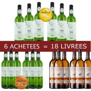 VIN BLANC Sélection blancs médaillés 6 achetées 18 livrées VIN BLANC Sélection blancs médaillés 6 achetées 18 livrées