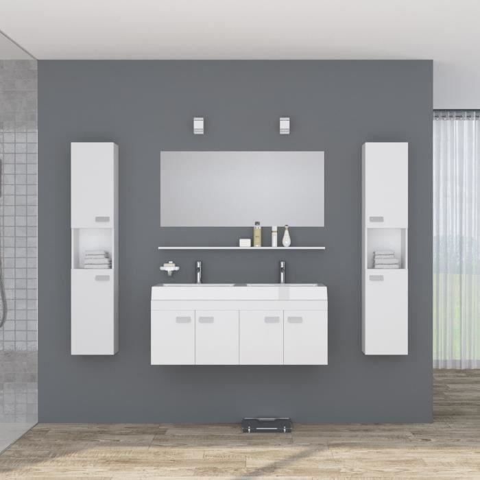 Double vasque achat / vente double vasque pas cher cdiscount Meuble salle de bain double vasque a poser
