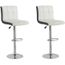TABOURET Lot 2 Tabourets de bar JOKER blancs & noirs