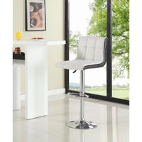 TABOURET Lot 2 Tabourets de bar JOKER blancs & noirs