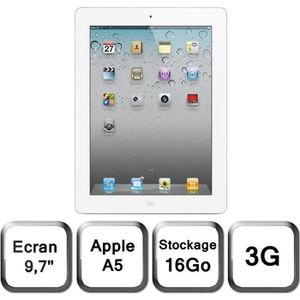 TABLETTE TACTILE Apple iPad 2 16 Go 3G (MC982NF/A) TABLETTE TACTILE Apple iPad 2 16 Go 3G (MC982NF/A)