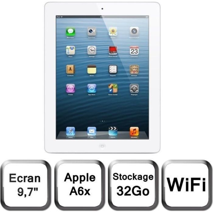 Apple iPad écran Retina Wi-Fi 32Go Blanc - Achat / Vente tablette ...