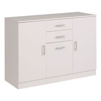 BUFFET - BAHUT - ENFILADE - VAISSELIER - LIVING ESSENTIELLE Enfilade 3 portes Blanc