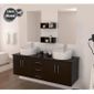  DIVA Salle de Bain wengé double vasque 150cm