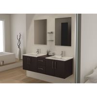 ENSEMBLE MEUBLES DE SALLE DE BAIN  TIANA Kit salle de bain Wengé
