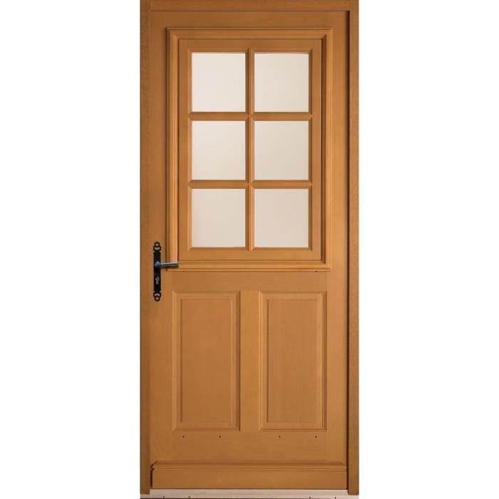 porte d entree en bois yvinec 2 15 x 0 90 m vitree
