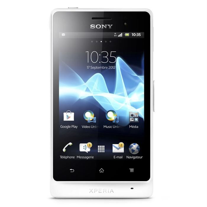 SONY Xperia GO Blanc smartphone, prix pas cher