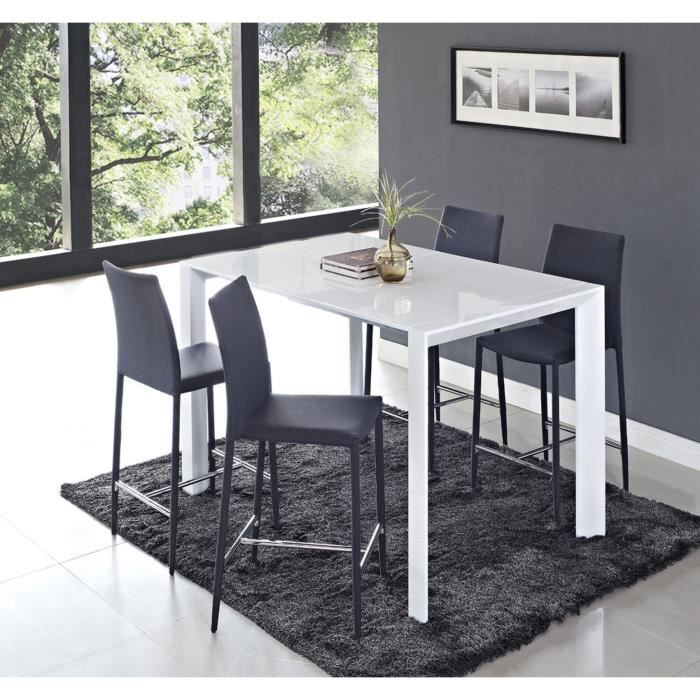 Table haute salle manger design extensible pas cher, comparer les prix avec