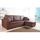CANAPE - SOFA - BANQUETTE Canapé P.U convertible d'angle réversible chocolat