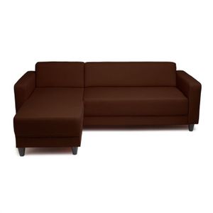 CANAPE - SOFA - BANQUETTE FIRR Canapé d'angle réversible chocolat