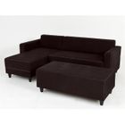 CANAPE - SOFA - BANQUETTE FIRR Canapé d'Angle réversible + Banc Chocolat