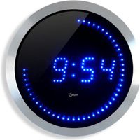 HORLOGE Horloge murale Ø30cm à LED bleue HORLOGE Horloge murale Ø30cm à LED bleue