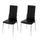 CHAISE  Lot de 2 chaises noires BIANCA