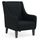 MILOU Fauteuil nordique en polyester noir