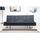 CANAPE - SOFA - BANQUETTE OXFORD Banquette Clic-clac Multipositions P.U Noir