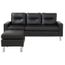 CANAPE - SOFA - BANQUETTE ELENA Canapé P.U noir + pouf