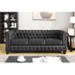 CANAPE CHESTERFIELD Canapé 3 places Cuir Noir