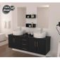  DIVA Salle de Bain noire double vasque 150cm