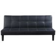 BZ - CLIC-CLAC - SOFA  SOFT Banquette clic-clac en PU noir