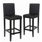 CHAISE  Lot de 2 chaises de bar noires MIAMI