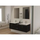 ENSEMBLE MEUBLE SDB  TIANA Kit salle de bain 150cm noir