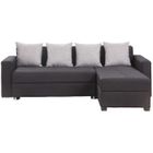  BRIXTON Canapé Convertible d'Angle droit Noir