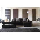 CANAPE - SOFA - BANQUETTE MORLEY Canapé convertible d'angle réversible noir