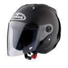 CASQUE VEMAR casque jet EKO Uni Noir brillant
