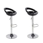  Lot de 2 tabourets de bar MOON noirs