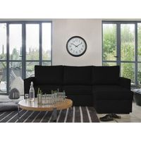 CANAPE - SOFA - BANQUETTE ADDICT Canapé d'angle convertible Noir