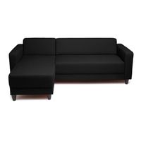 CANAPE - SOFA - BANQUETTE FIRR Canapé d'angle réversible noir
