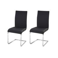 LEA Lot de 2 Chaises de salle à manger noires LEA Lot de 2 Chaises de salle à manger noires