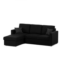 CANAPE JULES Canapé d'angle convertible noir