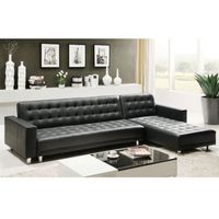 CANAPE COCOON Canapé d'angle droit convertible noir