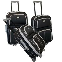 SET DE VALISES KINSTON Set de 3 Valises trolley 2 roues Silver