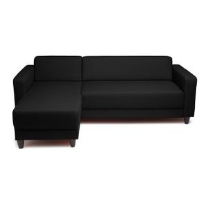 CANAPE - SOFA - BANQUETTE FIRR Canapé d'angle réversible noir