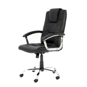CHAISE DE BUREAU ALPHASON HOUSTON Fauteuil cuir noir