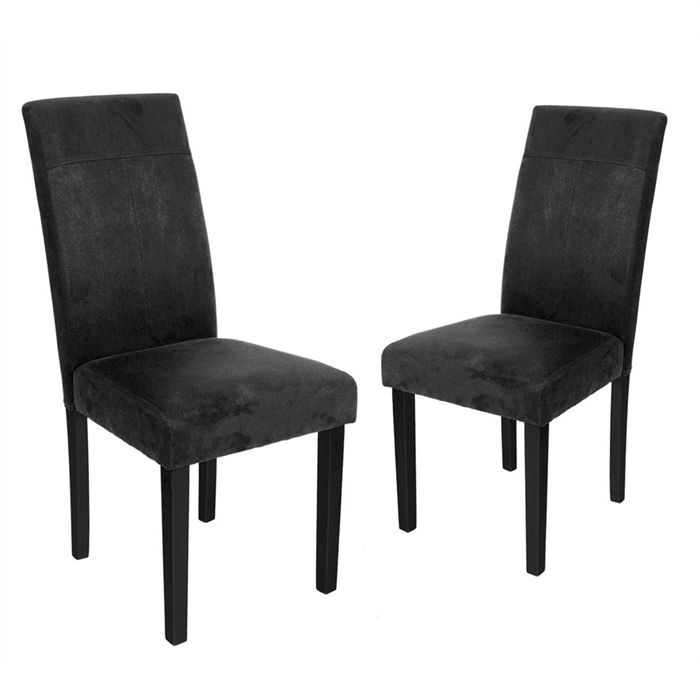 Lot de 2 chaises JERRY noires  Achat / Vente chaise  Cdiscount