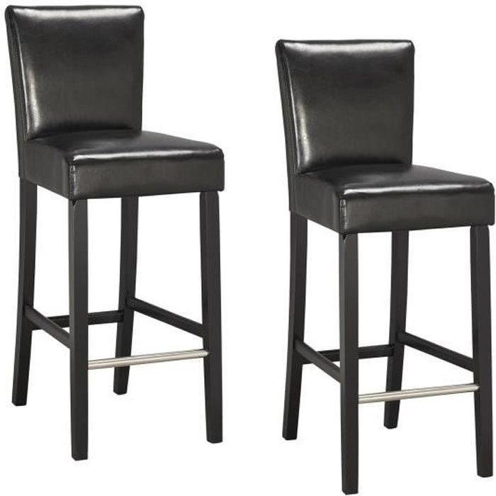 ELVIS Lot de 2 chaises de bar noires  Achat / Vente tabouret de bar