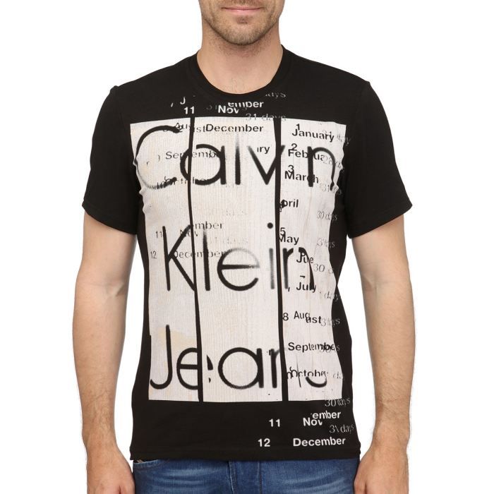 CALVIN KLEIN JEANS T Shirt Homme Noir Noir   Achat / Vente T SHIRT