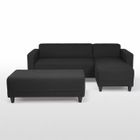 CANAPE - SOFA - BANQUETTE FIRR Canapé d'Angle réversible + Banc Noir