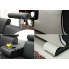 CANAPE - SOFA - BANQUETTE Canapé + fauteuil en cuir vachette noir / blanc