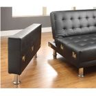 CANAPE - SOFA - BANQUETTE Canapé d'angle droit convertible noir
