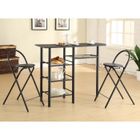 TABLE CUISINE AVEC OU SANS CHAISE SMOOTHIE  table + 2 chaises noires
