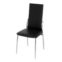 CHAISE  Lot de 2 chaises noires BIANCA